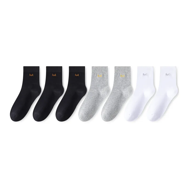 MIIOW Cool One Summer Series Mid Calf Socks Unisex 5 Pack-15