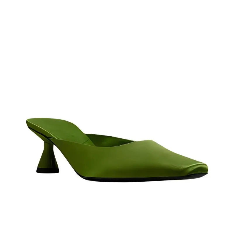 D'ACCORI Closed Toe Slippers 5.5cm Women's Green-3