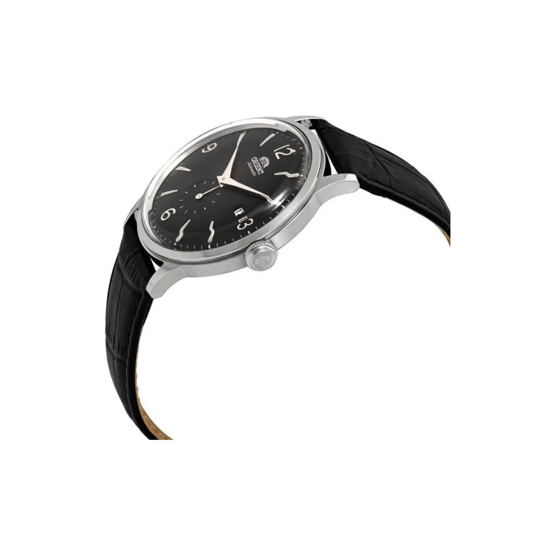 ORIENT Mechanical Classic Collection Automatic Mechanical Movement Leather Strap Watch 40mm Men's Watches Black Dial-1