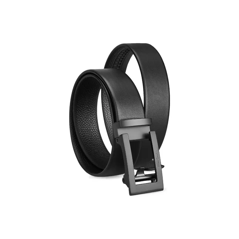 PIERRE CARDIN Stainless Steel Leather Belts Men's Width 3.4cm-2
