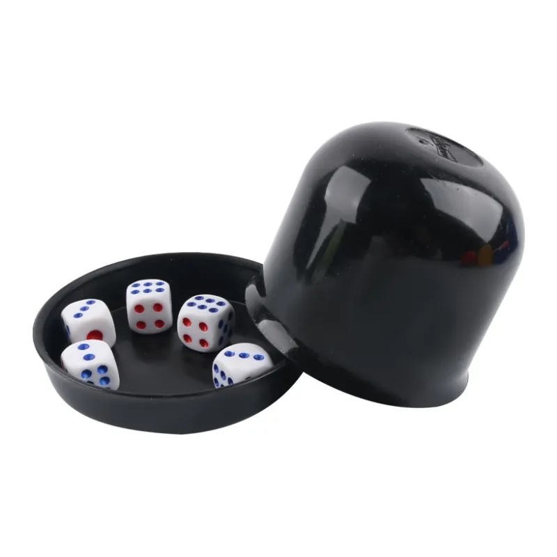 Miao Ji Dice Cup And Color Cup Five Piece Set Color Dice Shaker Cup And Stopper With 30 Pcs Dice Board Games-1