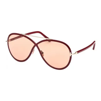TOM FORD Acetate Metal Aviator Sunglasses Women's Red