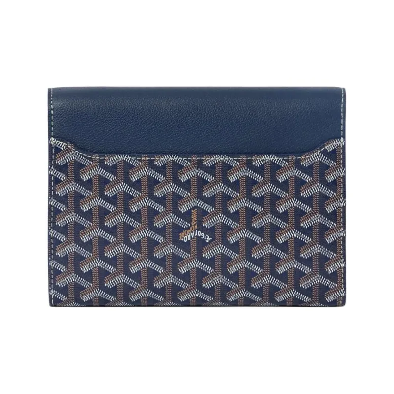 GOYARD Canvas With Calfskin Shoulder Bag Crossbody Bag Unisex Dark Blue-3