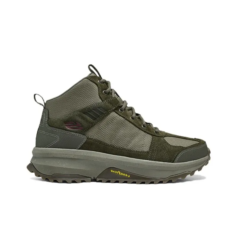 Skechers OUTDOOR Slip Resistant Breathable Mid Top Hiking Shoes Men's Olive Green-1