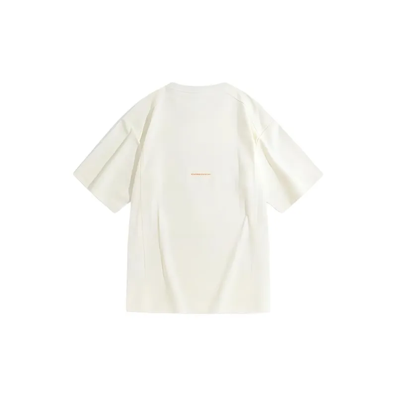 PEACEBIRD MEN Eye C Collaboration Series T Shirt Men's Milk White-1