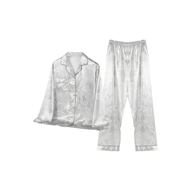 GUJIN Pajama Set Men's Light Gray Green-0