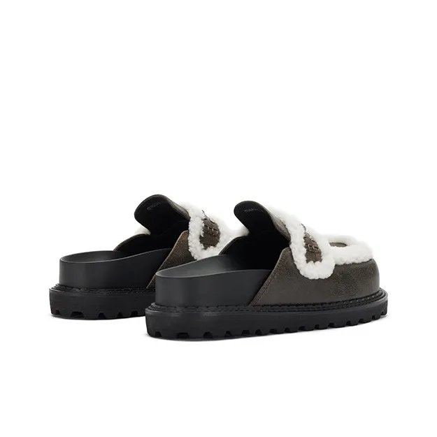 SUGARSU Dream Nucleus Thousand Gold Rolled-Edge Fuzzy Mules Sandal-4