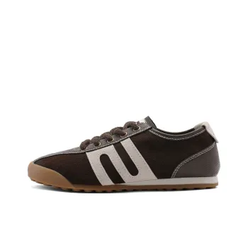 BELLE Wear-Resistant Slip-Resistant Low-Top Skateboard Shoes Women's Dark Coffee