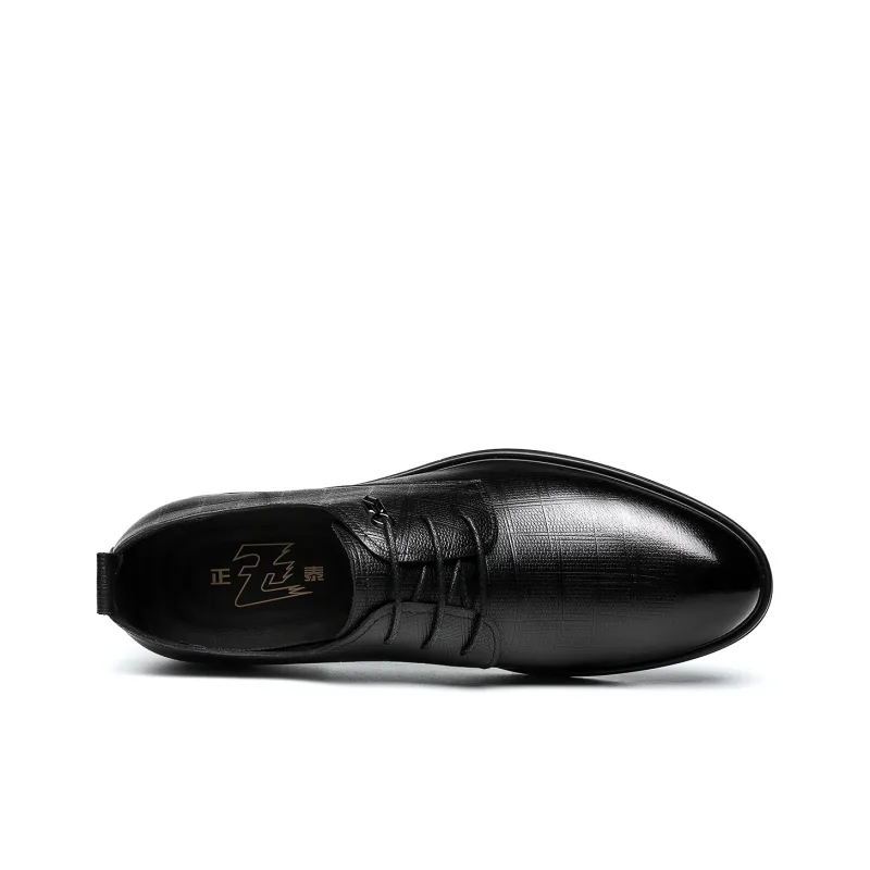 CHINT Dress Shoes Men Low Top Black-2