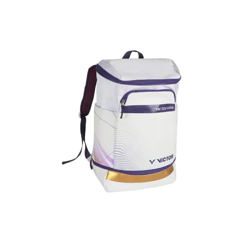 Victor Backpacks Bright White With Medium Purple