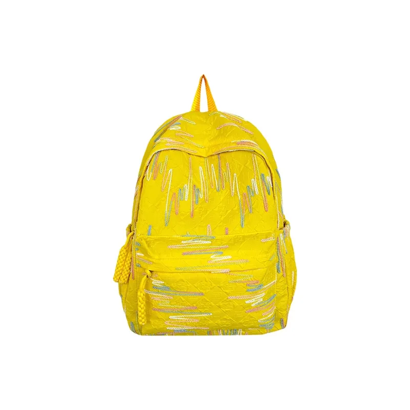 Dusen Kangaroo Nylon Backpack Women's White/Black/Pink/Sky Blue/Yellow-22