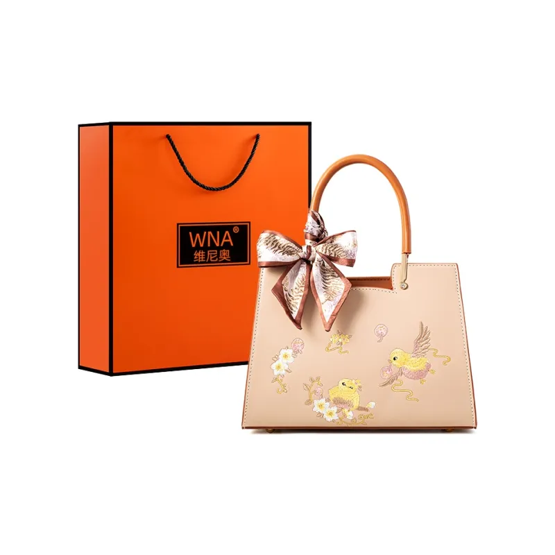 Vigno Synthetic Leather Handbag One Shoulder Crossbody Regular Women's Apricot-6