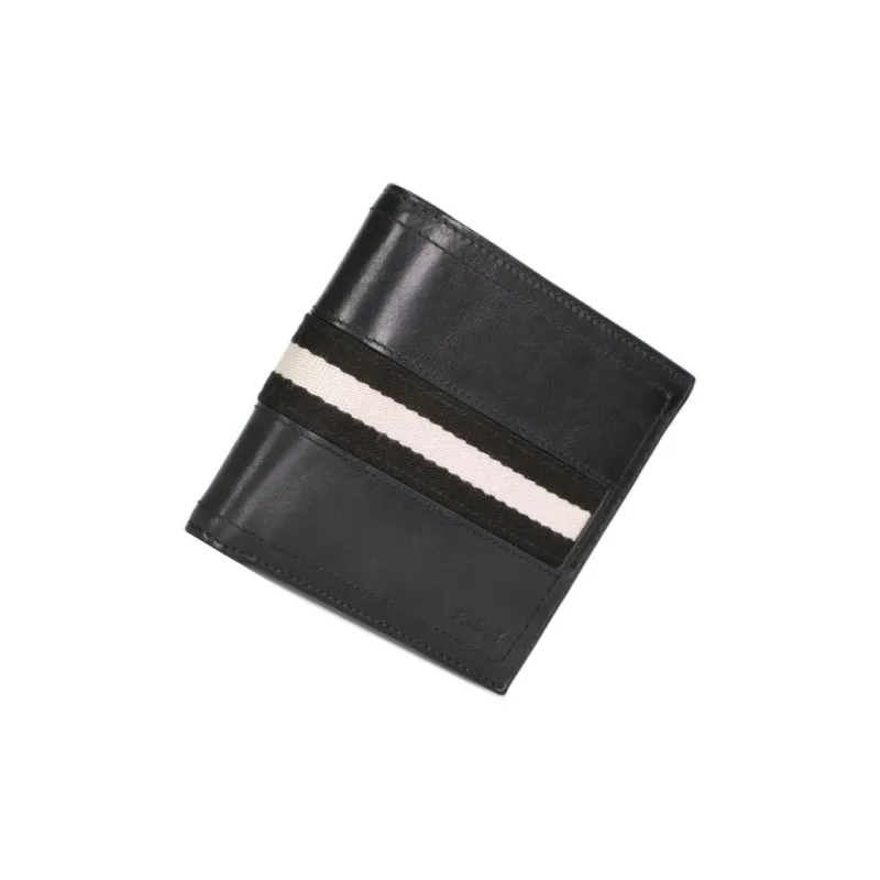BALLY Cow Leather Wallet Unisex Black-2