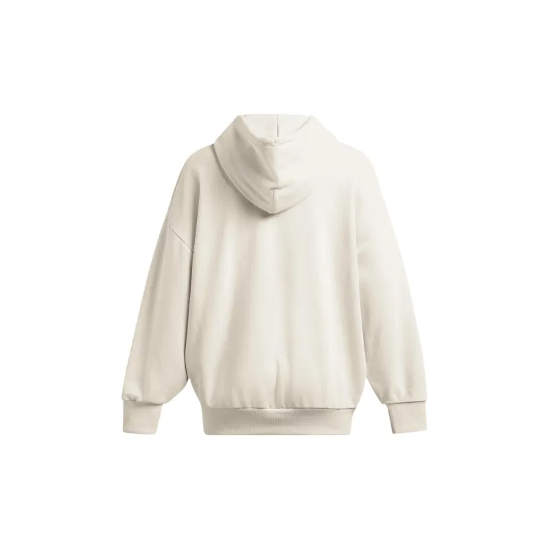 Under Armour Icon Heavyweight Terry Oversized Hoodie Sweatshirt Women's Summit White-1