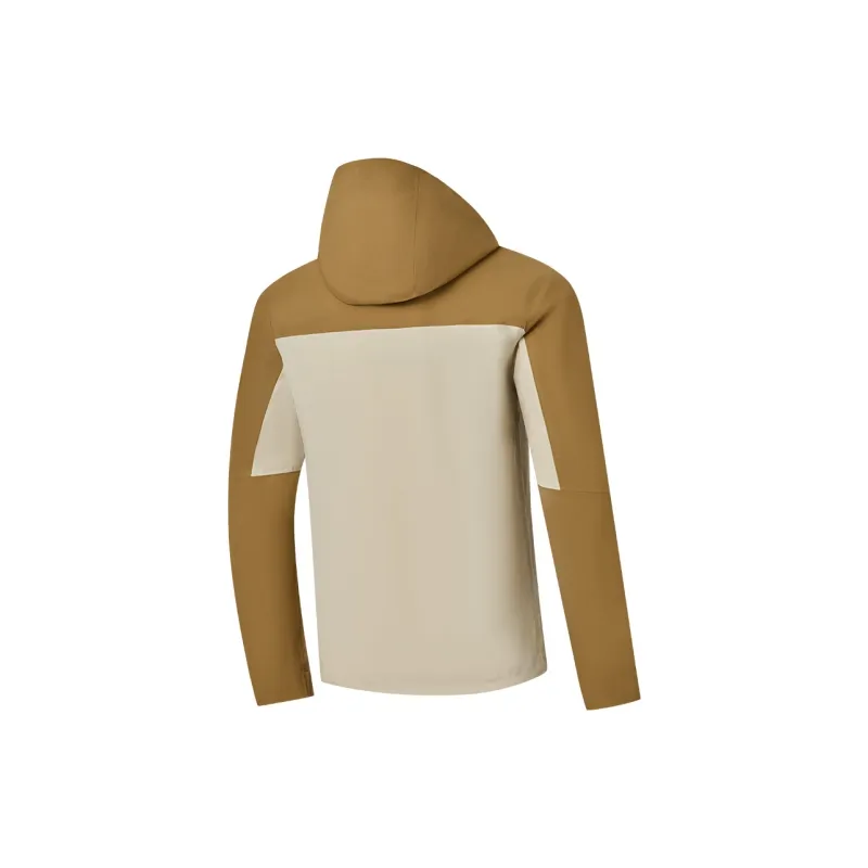 QIAODAN Mountain God Series Waterproof And Windproof Windbreaker Jacket Men's Congo/Beige-1