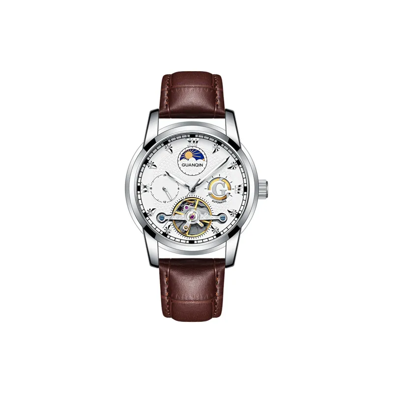 GUANQIN GUANQIN GJ16282.PD Automatic Mechanical Movement Genuine Leather Strap Watch Men's Watches Black Dial-2