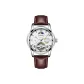 White Case White Dial Brown Leather
