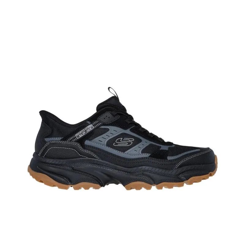Skechers Slip Ins Anti Slip Wear Resistant Low Top Hiking Shoes Men's Black-1