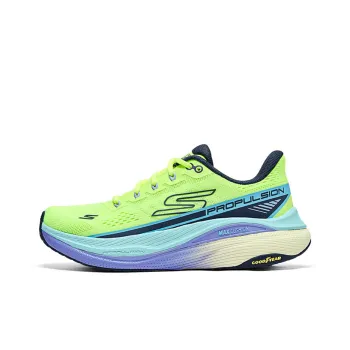 Skechers Max Cushioning Anti Slip Wear Resistant Low Top Casual Shoes Women's Green Blue