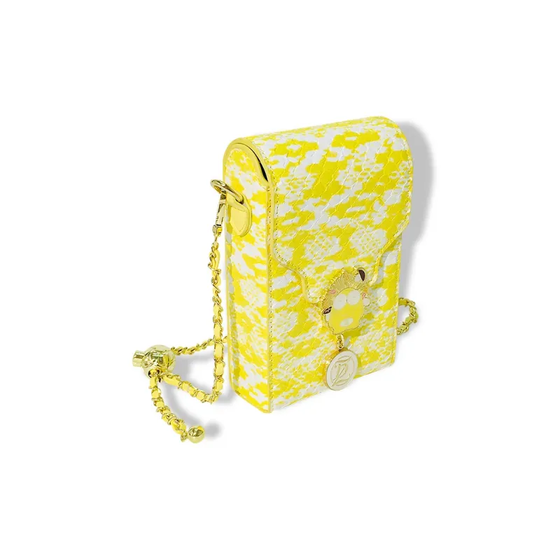MACK JODAER Synthetic Leather Shoulder Bag Regular Women's Yellow-2