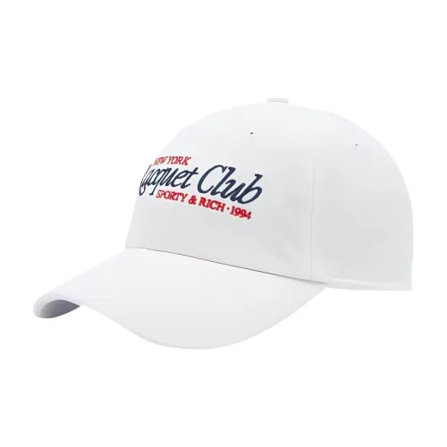 SPORTY & RICH Logo Embroidered Curved Peak Cap