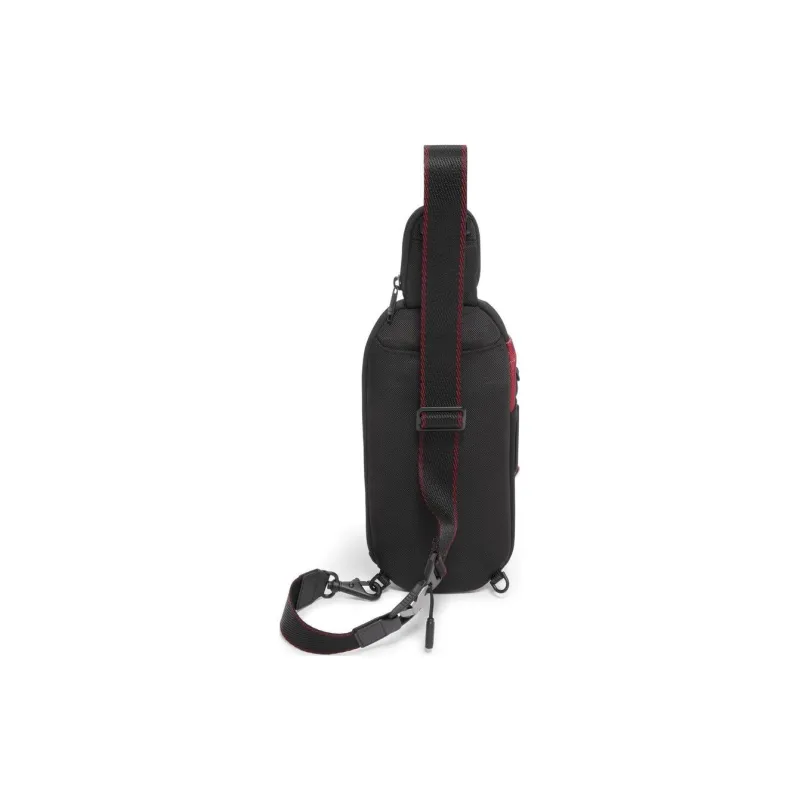 TUMI Alpha Bravo Fabric One Shoulder Crossbody Sling Bags Men's Black & Red-4