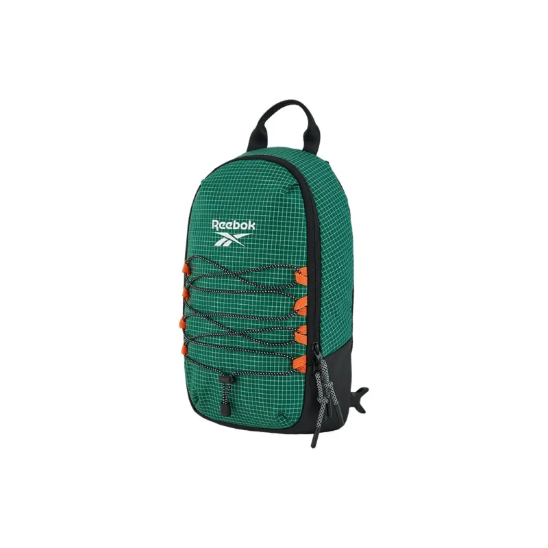 Reebok Fabric Crossbody Bag Sports Sling Bag Medium Size Unisex Black/Green-3