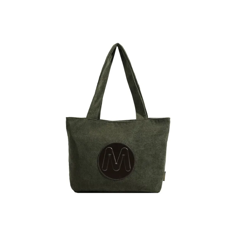 Single Warehouse Nylon Fabric Shoulder Bag Women's Ecru/Black/Light Brown/Green-12