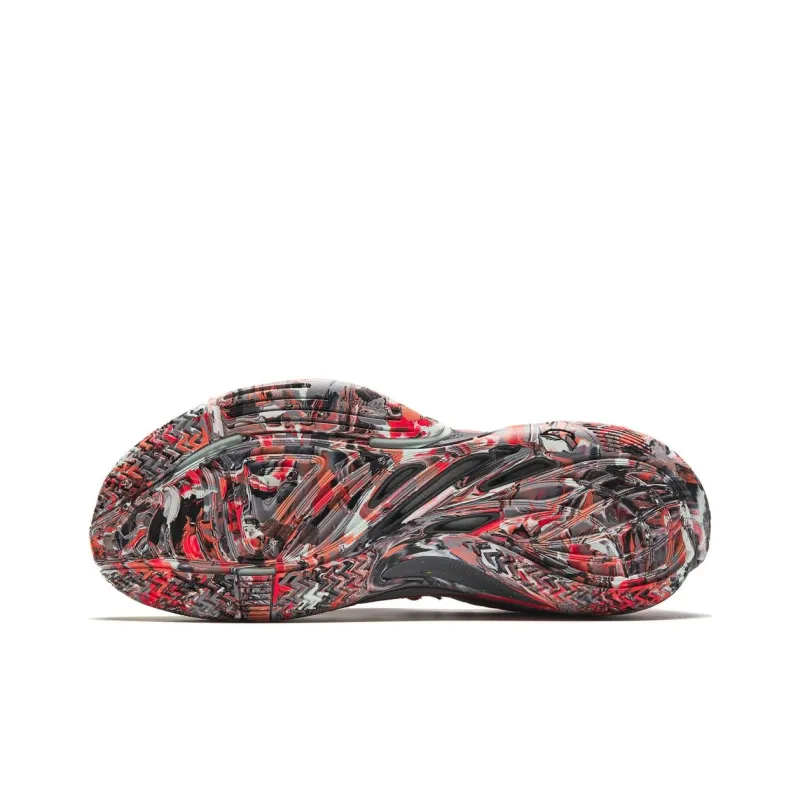 Anta Instant 1 ESG Cushioning Wear Resistant Low Top Basketball Shoes Men's Black Red Green-5