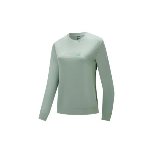 XTEP Variety Training Collection Sweatshirts Women's Gray Lime Green