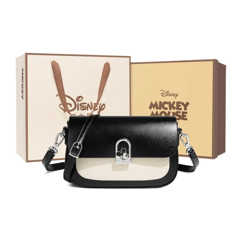 Disney Mickey Series Polyester Crossbody Bags Handbags Regular Women's Black/White-14