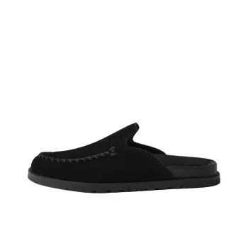 HERMES Closed Toe Slippers Men's Black