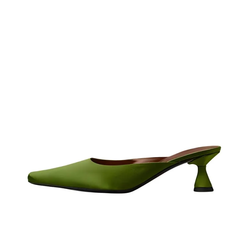 D'ACCORI Closed Toe Slippers 5.5cm Women's Green-0