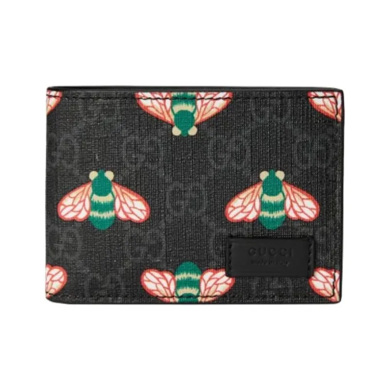 GUCCI Canvas Wallet Mini Men's Black-0