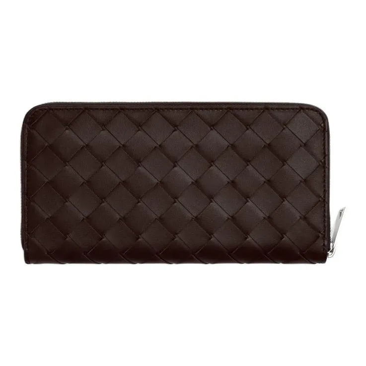 Bottega Veneta Calfskin Wallet Men's Dark Brown-1