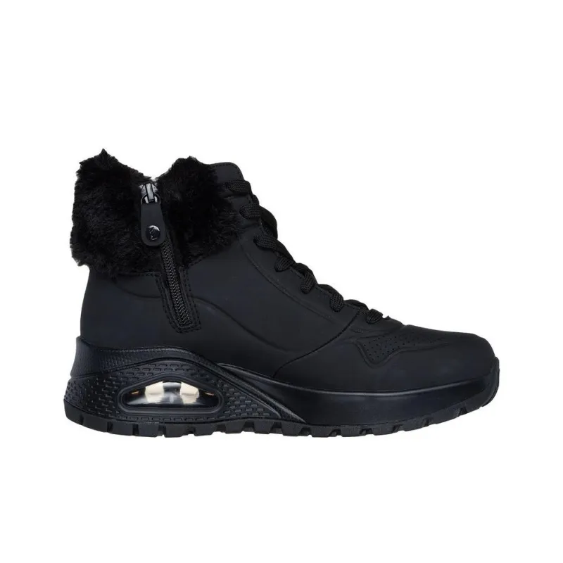Skechers Uno Ankle Boots Women's Black-1