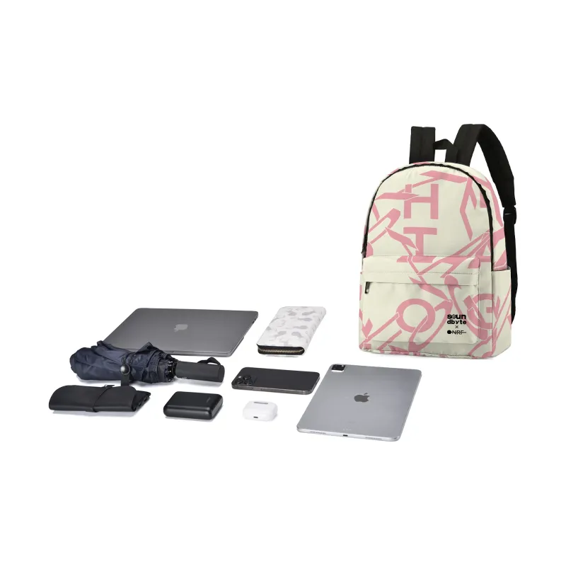 ONRF SOUNDBYTE Collaboration Polyester Backpack Unisex White-10