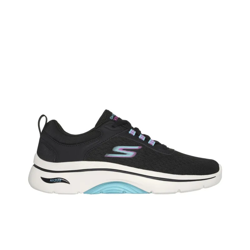Skechers Go Walk Arch Fit Anti Slip Wear Resistant Low Top Casual Shoes Women's Black-1