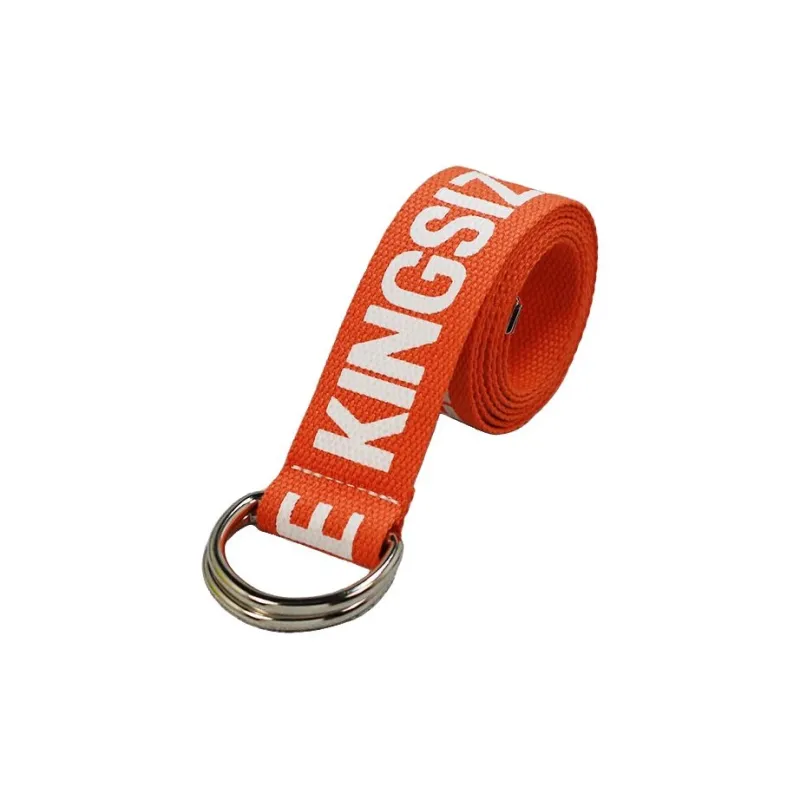 Mulinsen Korean Style Print Double Ring Buckle Fabric Belt Unisex Width  3.8CM-4