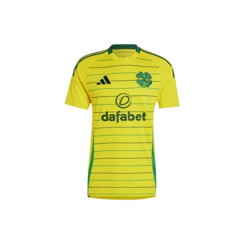 Adidas Celtic FC Soccer Jerseys Men Yellow Green