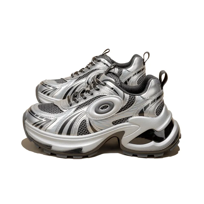 SNOWELF Height Increasing Low-Top Chunky Sneakers Women's-5
