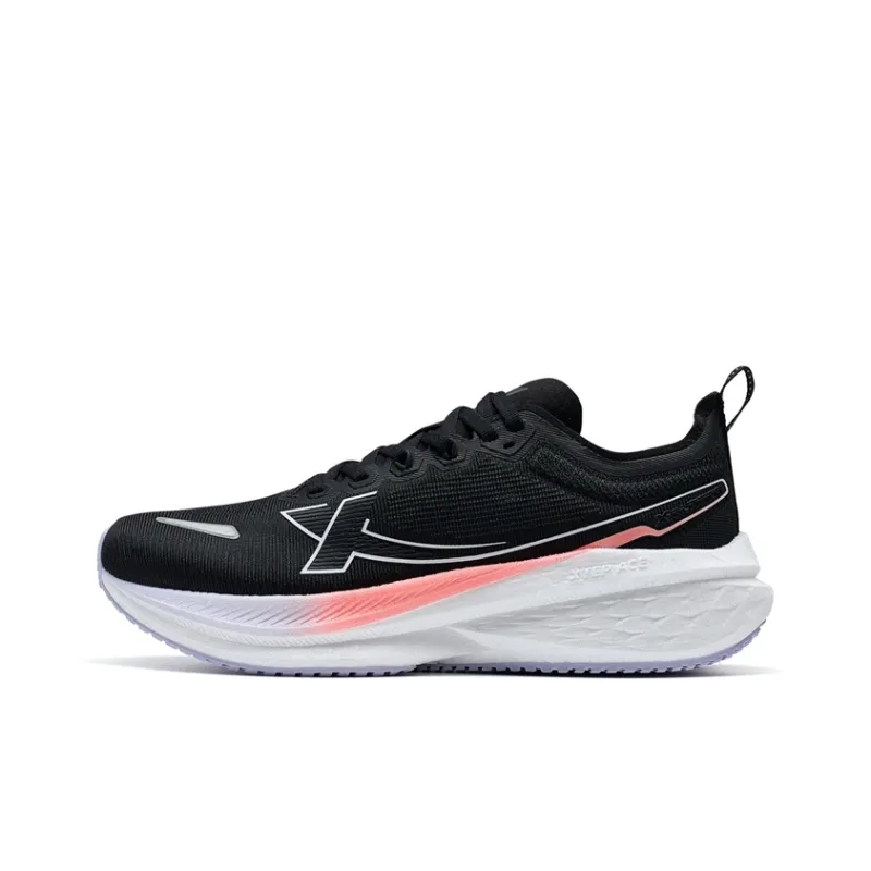 XTEP Five point Speed 2.0 Cushioning Low Top Long Distance Running Shoes Women's Black-0
