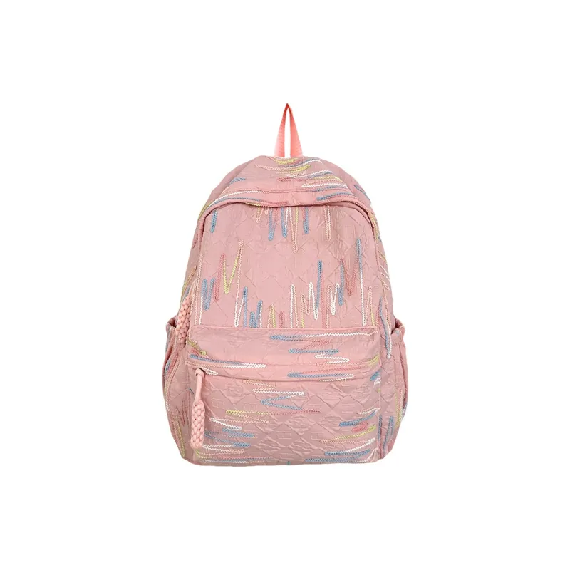Dusen Kangaroo Nylon Backpack Women's White/Black/Pink/Sky Blue/Yellow-8