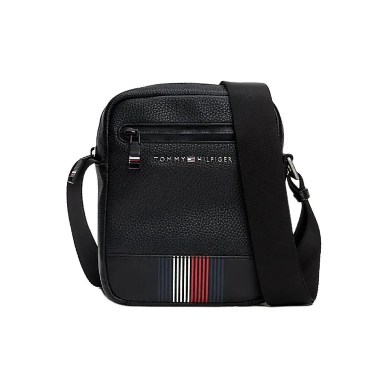 Tommy Hilfiger Polyurethane Crossbody Bag Shoulder Bag Small Size Men's Black-0