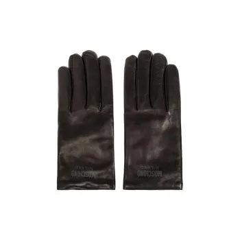 MOSCHINO Leather Other Gloves Women's Black