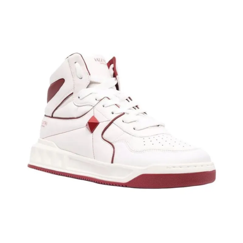 Valentino High top High Top Stylish Skateboarding Shoes Men's White-2