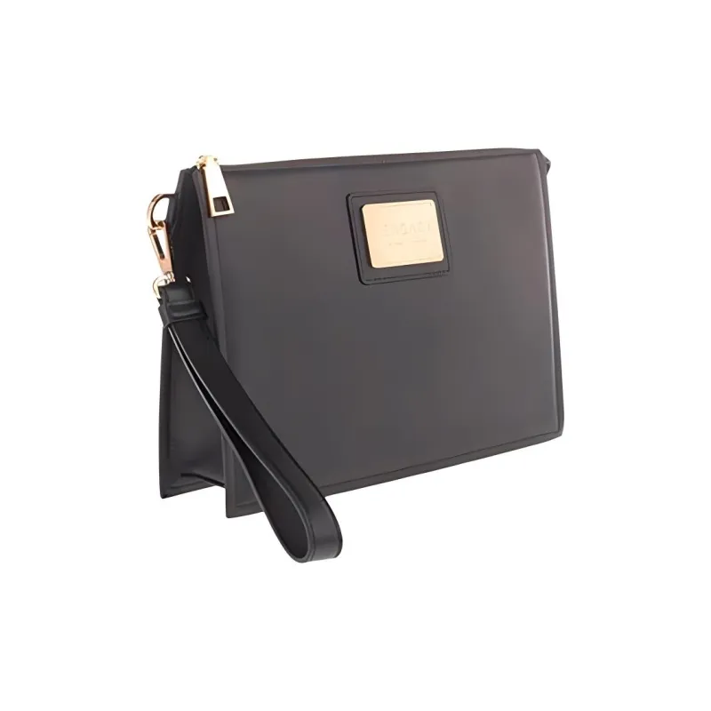 VERSACE Cow Leather Coin Purse, Clutch Men's Black-2
