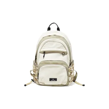 LIVEBOX EN DIRECT Nylon Backpack Large Size Women's Ecru/Gray
