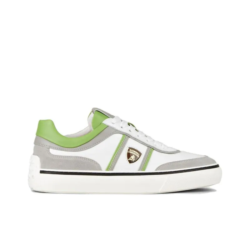 AUTOMOBILI LAMBORGHINI x TOD'S Low-Top Skateboard Shoes Men's Gray White Green-1