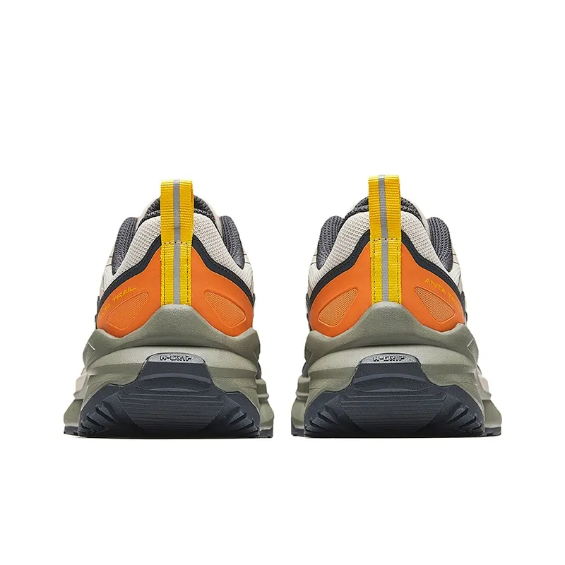 Anta Running Collection Non slip Wear resistant Shock Absorption Low Top Casual Running Shoes Men's Beige Blue Green-3